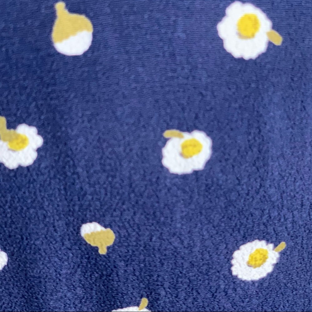 Madewell Navy Blue Button Easy Dress in Daisy Dot - Picture 10 of 14